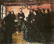 Anna Ancher begravelsen painting